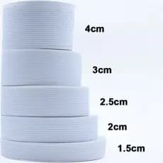 25 metros faixa elástica  plana branco para costura de roupas acessórios  1.5/ 2/2.5/3/4/5cm