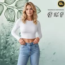 Blusa Manga Longa Feminina Gola Careca Premium Segunda Pele Elegante Inverno Noite Basica
