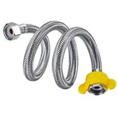 Engate Luxo 50 cm para Pia Flexível Inox Trancado 50 cm Rabixo com Garantia Água Quente e Fria