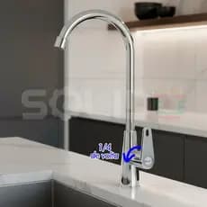 Solido Torneira bancada Curva Alta Para Cozinha/Banheiro Modelo de Bancada 360° Graus 3 Cores