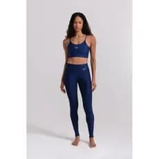 Conjunto Fitness Legging + Top Marinho Tecnologia Dry Proteção UV50+ Zero Transparência