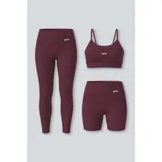 Kit Conjunto Feminino Fitness Top Alça + Legging + Short Básico Zero Transparência