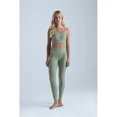 Conjunto Fitness Legging PowerSlim + Top Alça Digital Matcha Proteção UV50+ Tecnologia Dry