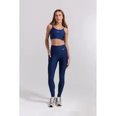 Conjunto Legging + Top Compact Com Bolso Marinho Zero Transparência Proteção UV50+ Tecnologia Dry  Modela o Corpo