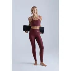 Conjunto Fitness Legging SoftBlack + Top Alça Digital Açaí Proteção UV50+ Tecnologia Dry Cós Alto Zero Transparência