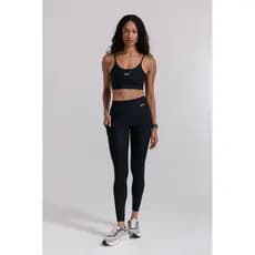 Conjunto Legging Compact com Bolso + Top Preto Alta Compressão Proteção UV50+ Tecnologia Dry