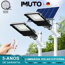 IMUTO Luminária Solar Externa De Rua Com Placa Solar Controle Remoto À Prova D’Água Para Jardim Garagem Quintal