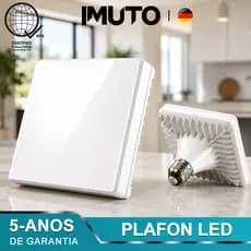 Plafon Led Quadrado Sobrepor Luminária De Teto 6500K Bivolt Luz Forte Para Sala Quarto Cozinha