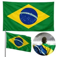 Bandeira Do Brasil Gigante 2,70x1,80m Tecido Grande Torcida Original Com NF