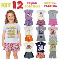 Kit 12 Peças Sortidas Infantis Verão Menina 1 ao 10
