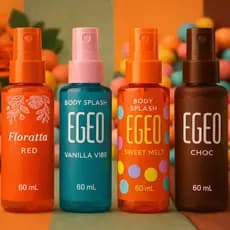 Perfumes Body Splash Feminino Importado Egeo Floratta Red Vanilla Vibe Melancia Refrescante