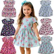 Kit Vestido Infantil Menina 10 anos Sortido Tamanhos 02 a 12 Anos | Vestido Infantil Confortável