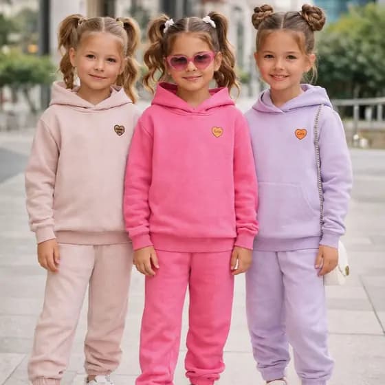 Conjunto Moletom Infantil Menina | Kit Casaco + Calça Moletom Peluciada | Conjunto Moletom Infantil Menina