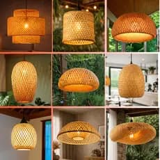 Lustres Pendentes de Teto Sala Cozinha Mesa Natural Rústicos Itens Selecionados Bivolt 110/220V
