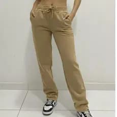 Calça Moletom Básica Sem Punho: Estilo Casual | Elástico na Cintura