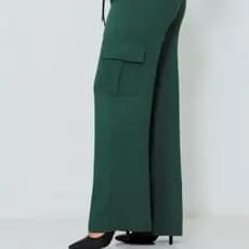 Calça Feminina Cargo Pantalona Wide Leg Perna Larga Viscose Vicenza Moda Gringa blogueirinha