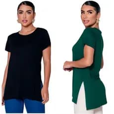 Kit 2 Blusas Feminina Tapabumbum Viscolycra Sobre legging Academia dia a dia
