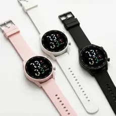 Relógio Digital Unissex Casual Pulseira Silicone Macia Display LED Colorido Fashion Trends Luxo