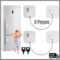 2 peças Trava Tranca Com Chave/Com Senha para Geladeira Freezer Porta Janela Gaveta Não Precisa Furar