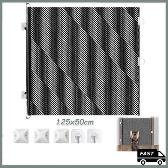 Portão Grade Retrátil Ajustável Extensível 50x125cm Infantil Bebês Pet Cachorros Caes Crianças