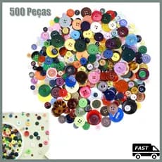 Kit Pacote Botões 500 unidades botão colorido costura patchwork Artesanato