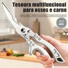 Tesoura Multifuncional Para Corte Alimentos Legumes Peixes Frangos Verdura Aço Inoxidável Utensílios