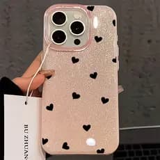 Coração Preto Amor Capa Capinha Para Samsung Galaxy A16 S25 S26 A03 A05 A15 A17 A32 A34 A36 A56 S20 S21 S23 S34 FE ULTRA