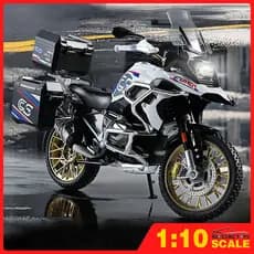 42741KLT 1:10 BMW R1250GS Modelo de Motocicleta em Diecast, Carro de Liga Metálica, Brinquedo de Coleção, Presente para