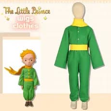 O Pequeno Príncipe com Roupas de Anime, Peruca do Pequeno Príncipe, Fantasia Verde para Cosplay Infantil 9941