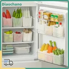 Caixa Organizadora De Geladeira DIAOCBR , De Armazenamento De Alimentos De Plástico Transparente Fresca Organizadores De