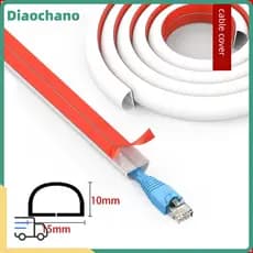 Manga De Cabo DIAOCBR De 1/2/3/5 Metros , Capa De Fio Flexível De PVC Macio , Ocultador Autoadesivo Resistente Ao Desgas