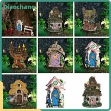 Porta De Fada DIAOCBR , Elfo Em Miniatura Colorida Para Casa De Bonecas , Escultura De Arte De Quintal De 10 Cm Jardim
