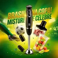 COIBEU Mixer Power Inox 5 Em 1  600w 127V ,Batedor, Triturador, Mixer Turbo