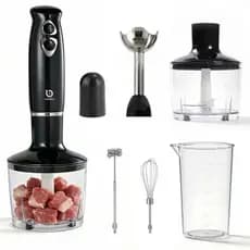 COIBEU Mixer Power Inox 5 Em 1 600w 127V ,Batedor, Triturador, Mixer Turbo，Batedor Espumador Leite