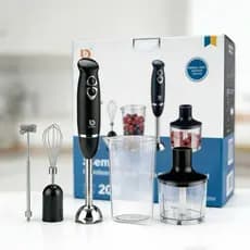 COIBEU Mixer Inox 5em1 600W Triturador, Batedor, Espumador de Leite e Copos, Fácil de Limpar
