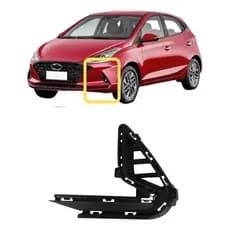 Moldura Farol Minha Esquerdo Hyundai Hb20 2020 2021 2022 Preto Esquerdo