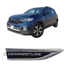 Emblema Paralama Comfortline Volkswagen T-cross 2020 A 2024 Preto