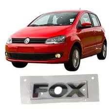 Emblema Cromado Letreiro Tampa Volkswagen Fox 2010 A 2015 Prateado