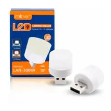 Kit c/ 10 - Mini Lâmpada Led Luminaria Abajur USB LAN-30089