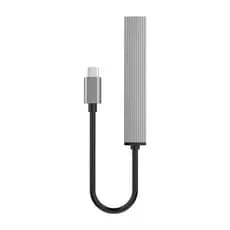 Hub de Alumínio 3 Portas USB +  TF p/  Tipo-C - AH-12F - Orico