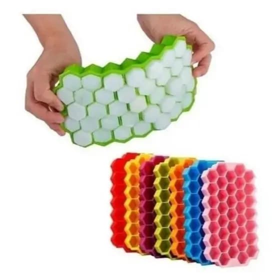 Forma de Gelo Silicone Chocolate Bombom Drink Whisky Top Hexagono Colméia 37 Cavidades-Rich