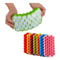 Forma de Gelo Silicone Chocolate Bombom Drink Whisky Top Hexagono Colméia 37 Cavidades-Rich