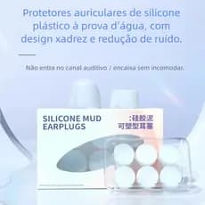 Protetor de Ouvido para Dormir - Tampão Anti Ruído Auricular Macio