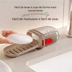 Portátil Caixa de Sabonete Luxo Leve - Selada com Tampa, Drenagem para Armazenamento em Viagem e Dormitório