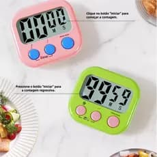 Cronômetro Digital Temporizador - Timer de Cozinha com Alarme para Estudo Prático