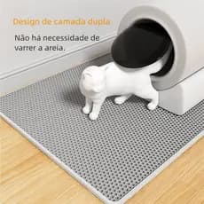 Tapete Anti-Deslizante para Areia de Gato! Partículas Anti-Deslizantes na Base para Fixação, Anti-Deslocamento e Anti-Ar