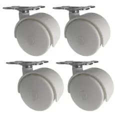 Kit 4 Rodinhas Branca P Pequenos Para Moveis Suporta 30kg
