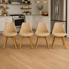 Conjunto Saarinen Base Wood Conforto Para Toda Família