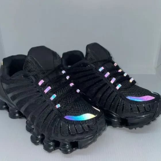 Tenis Unissex Refletivo Molas Funcionais 0.12 Preto/ Branco 17 ao 43