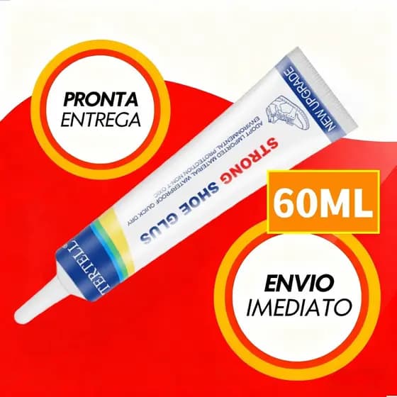 Cola Forte para Reparo de Sapatos 60ml - Cola Flexível e Transparente para Materiais Plásticos, Cola para Sapatos
